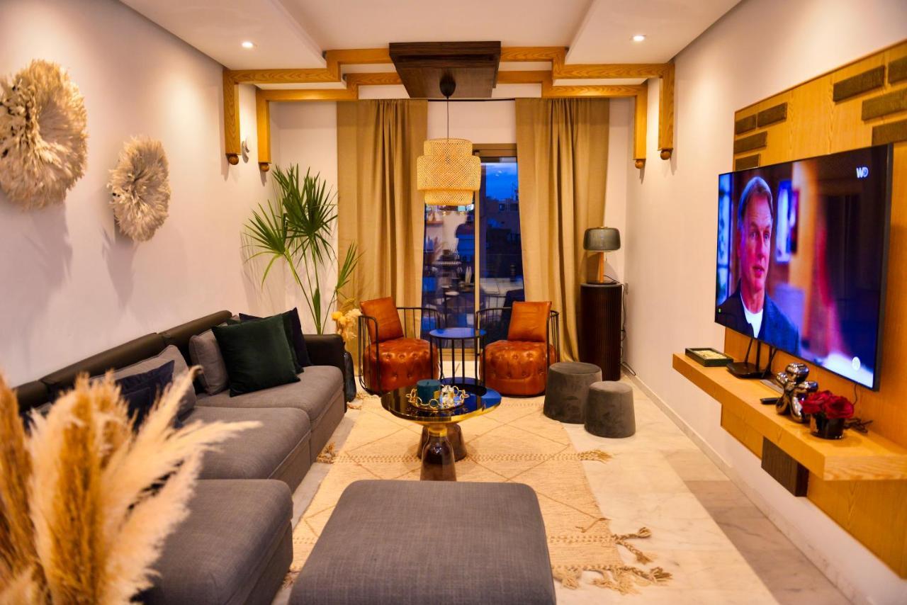 Appartement De Prestige Climatise A L'Hivernage 400M De La Gare Marrakesch Exterior foto